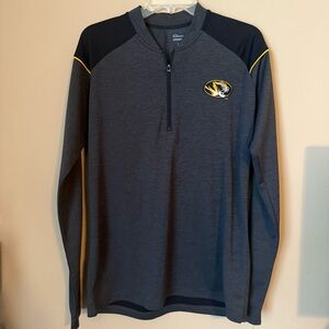 Missouri Tigers Pullover Men Champion Black Large Mizzou 1/4 Zip Champion